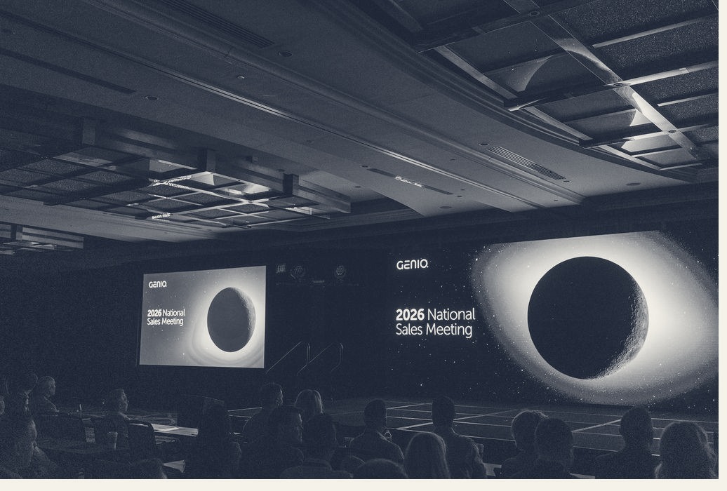 A National Sales Meeting produced by Convene Medical, custom stage design with engaged audience